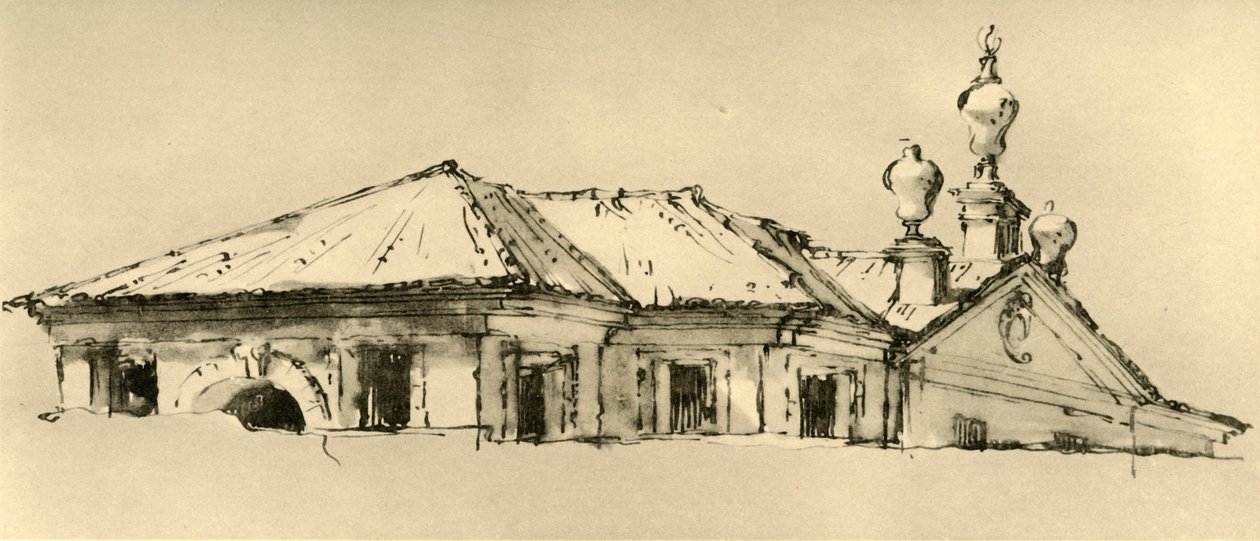 Telhado de uma villa, 1757, 1928 de Giovanni Battista Tiepolo