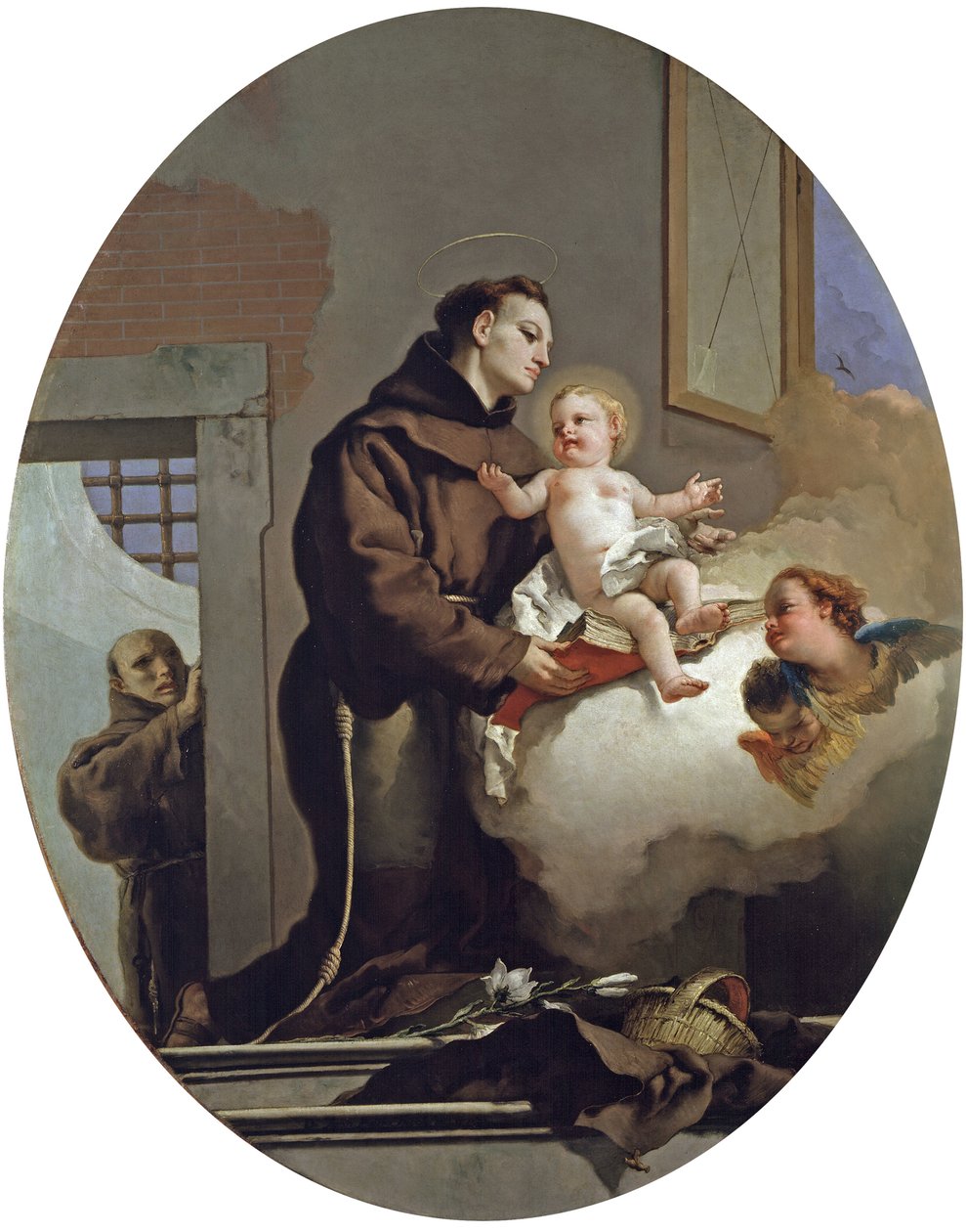 Santo Antônio de Pádua com o Menino Jesus, 1767-69 de Giovanni Battista Tiepolo