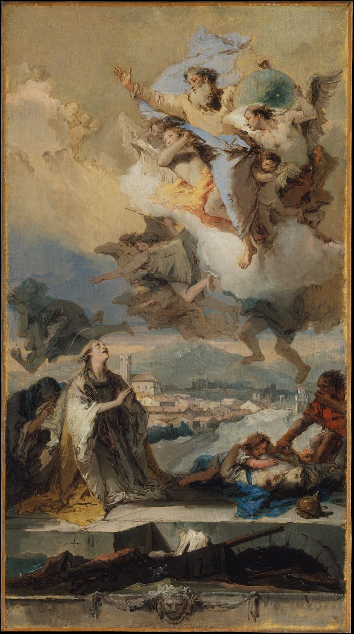 Santa Tecla rezando pelos atingidos pela peste de Giovanni Battista Tiepolo