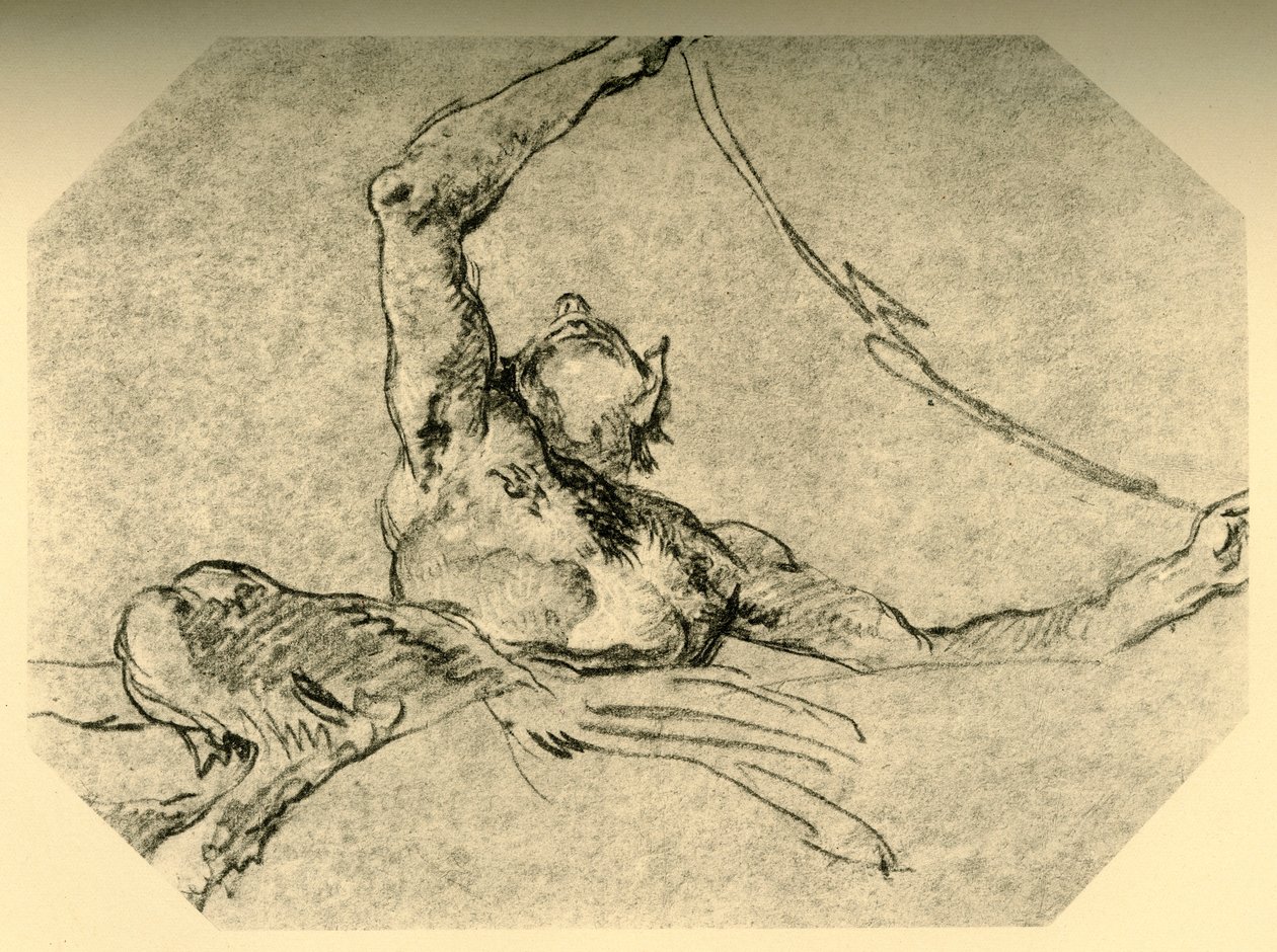 Sátiro segurando um festão, c1761, 1928 de Giovanni Battista Tiepolo