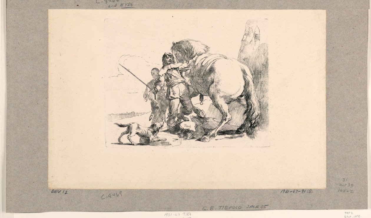 Soldado com Cavalo e Noivo, do Vari Capricci de Giovanni Battista Tiepolo