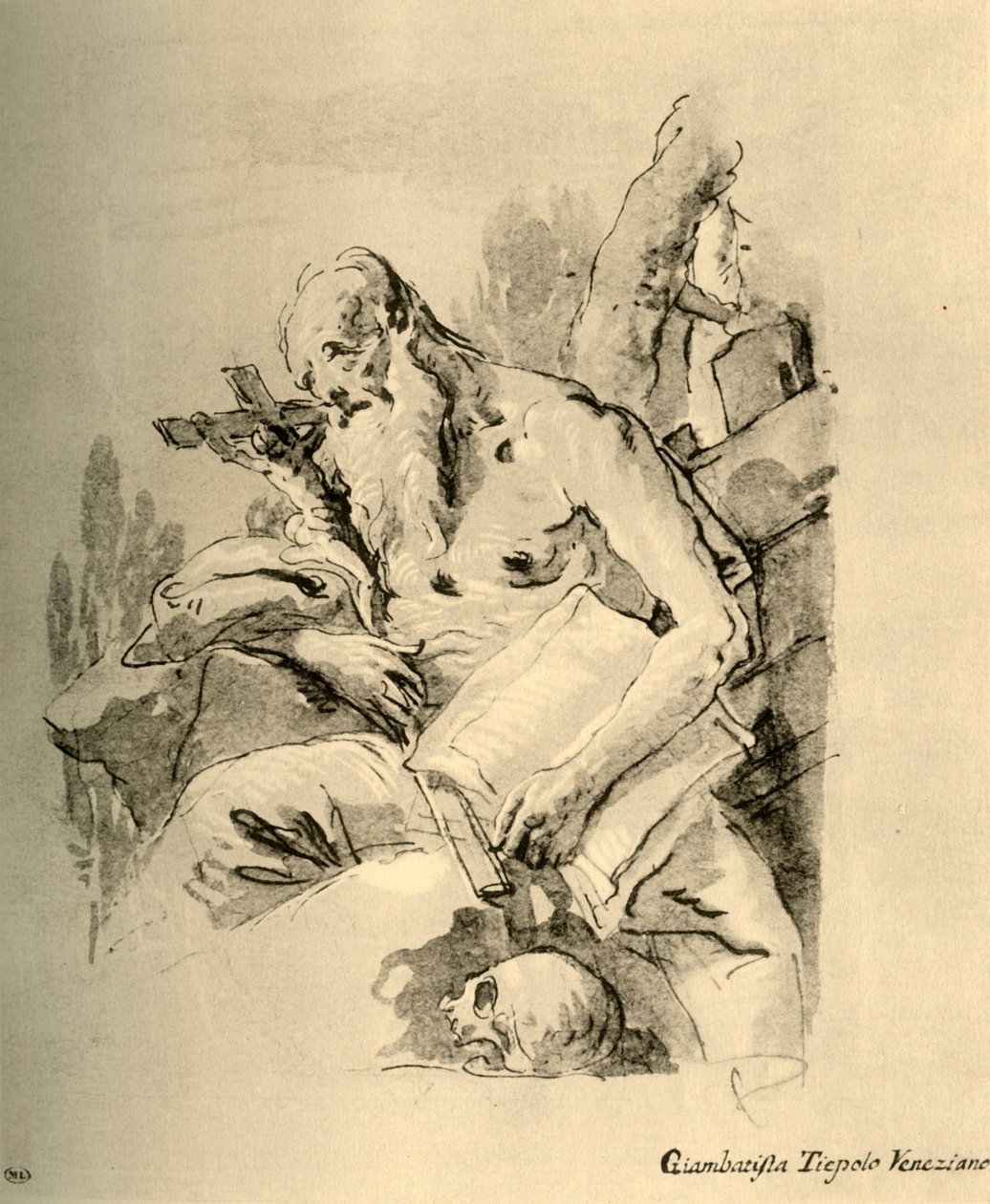 São Jerônimo, meados do século XVIII, 1928 de Giovanni Battista Tiepolo