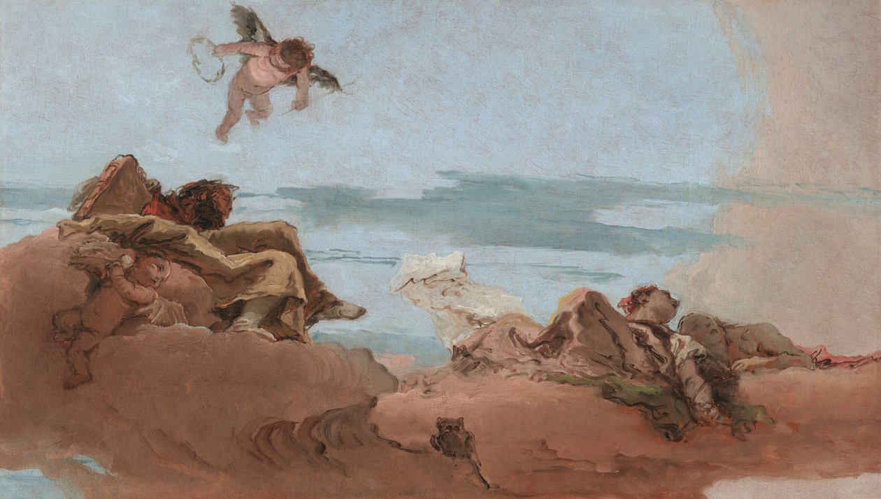 Estudo para um tecto com a personificação do Conselho de Giovanni Battista Tiepolo