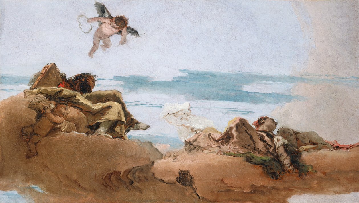 Estudo para um teto com a personificação do advogado, antes de c. 1762. de Giovanni Battista Tiepolo