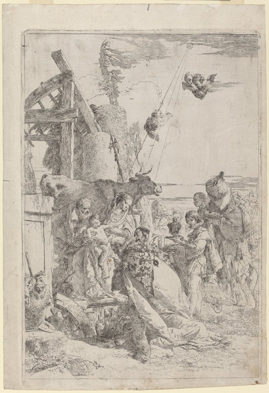 A adoração dos magos de Giovanni Battista Tiepolo