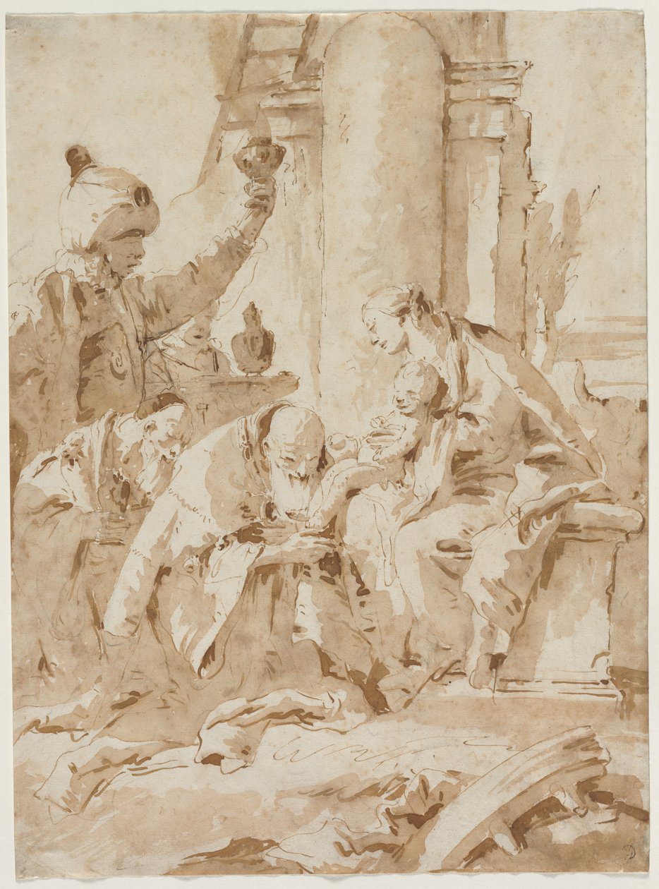 A Adoração dos Magos, c. 1740 de Giovanni Battista Tiepolo