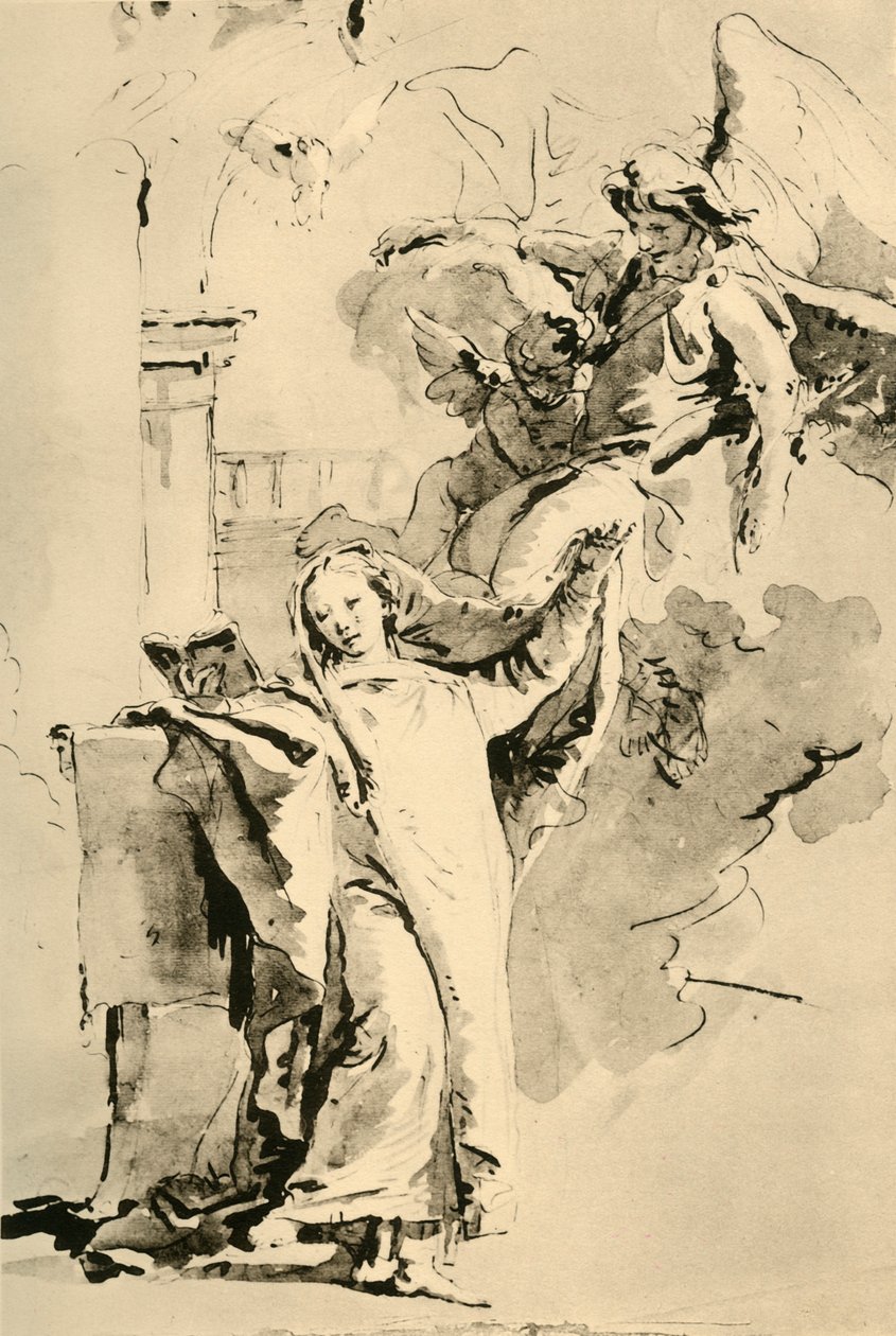 A Anunciação, meados do século XVIII, 1928 de Giovanni Battista Tiepolo