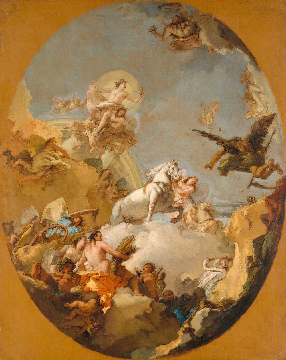 A carruagem de Aurora, 1761-9 de Giovanni Battista Tiepolo