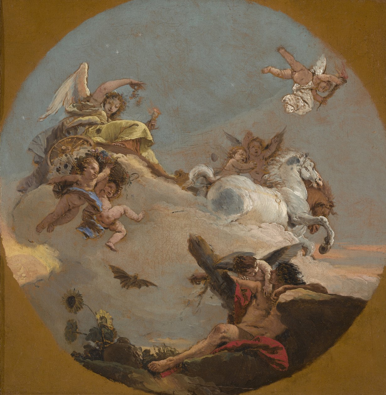 A Carruagem de Aurora, c.1734 de Giovanni Battista Tiepolo