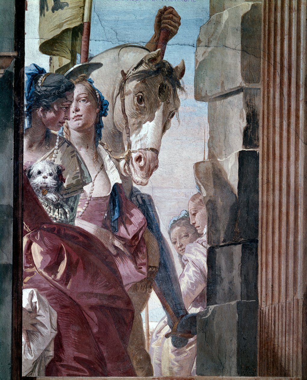 O séquito de Cleópatra, 1746-47. de Giovanni Battista Tiepolo