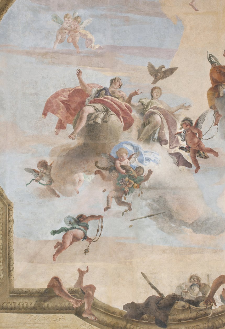 A Queda dos Demônios, Histórias de Cipião, detalhe, 1731 (detalhe de 3498337) de Giovanni Battista Tiepolo