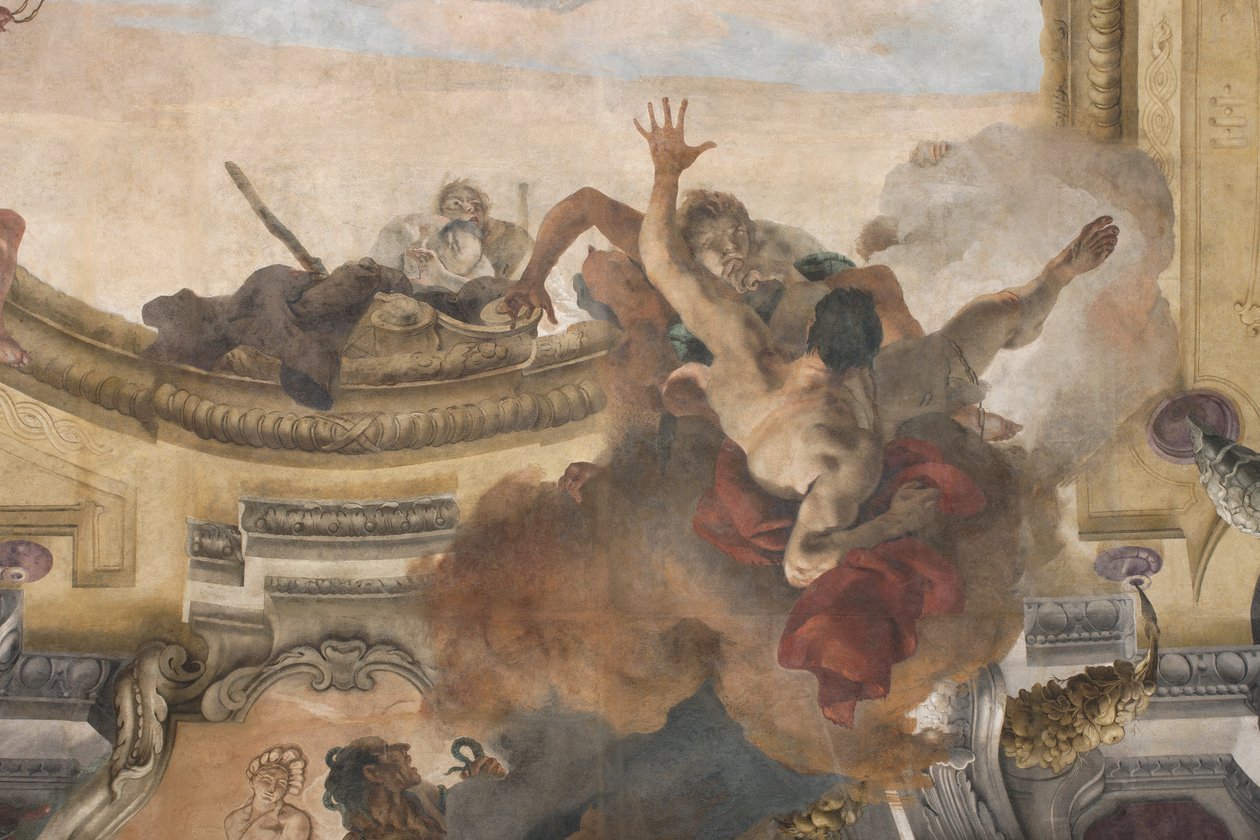 A Queda dos Demônios, Histórias de Cipião, detalhe, 1731 de Giovanni Battista Tiepolo