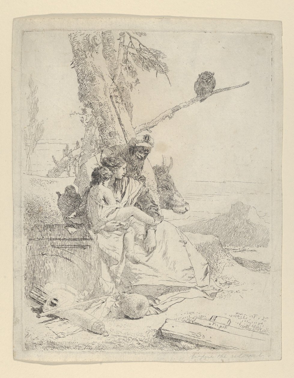 A Família do Camponês Oriental, do Scherzi, ca. 1740. de Giovanni Battista Tiepolo