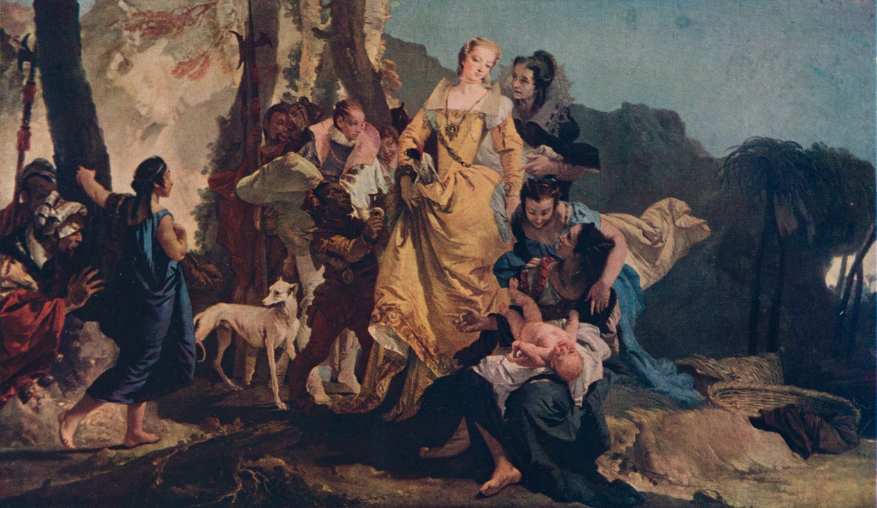 O Achado de Moisés, c1730 de Giovanni Battista Tiepolo