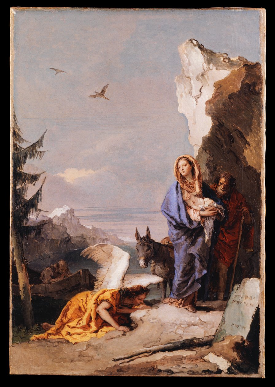 A fuga para o Egito de Giovanni Battista Tiepolo