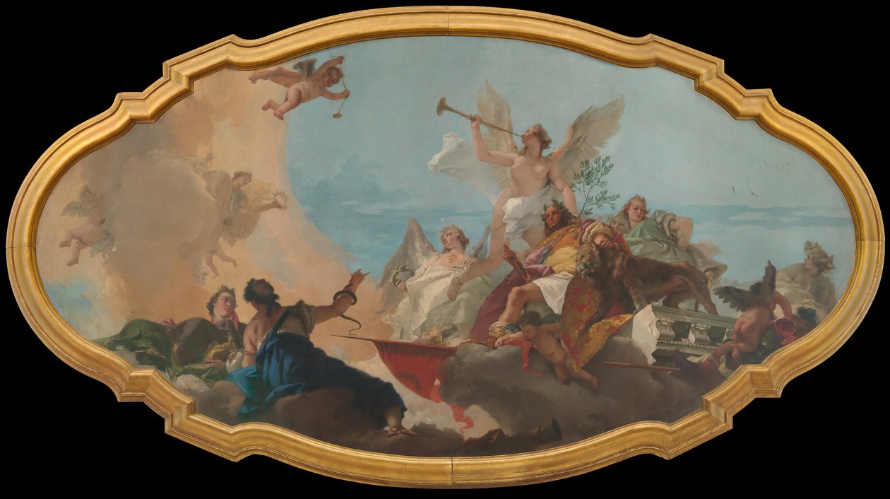 A glorificação da família Barbaro, ca. 1750 de Giovanni Battista Tiepolo