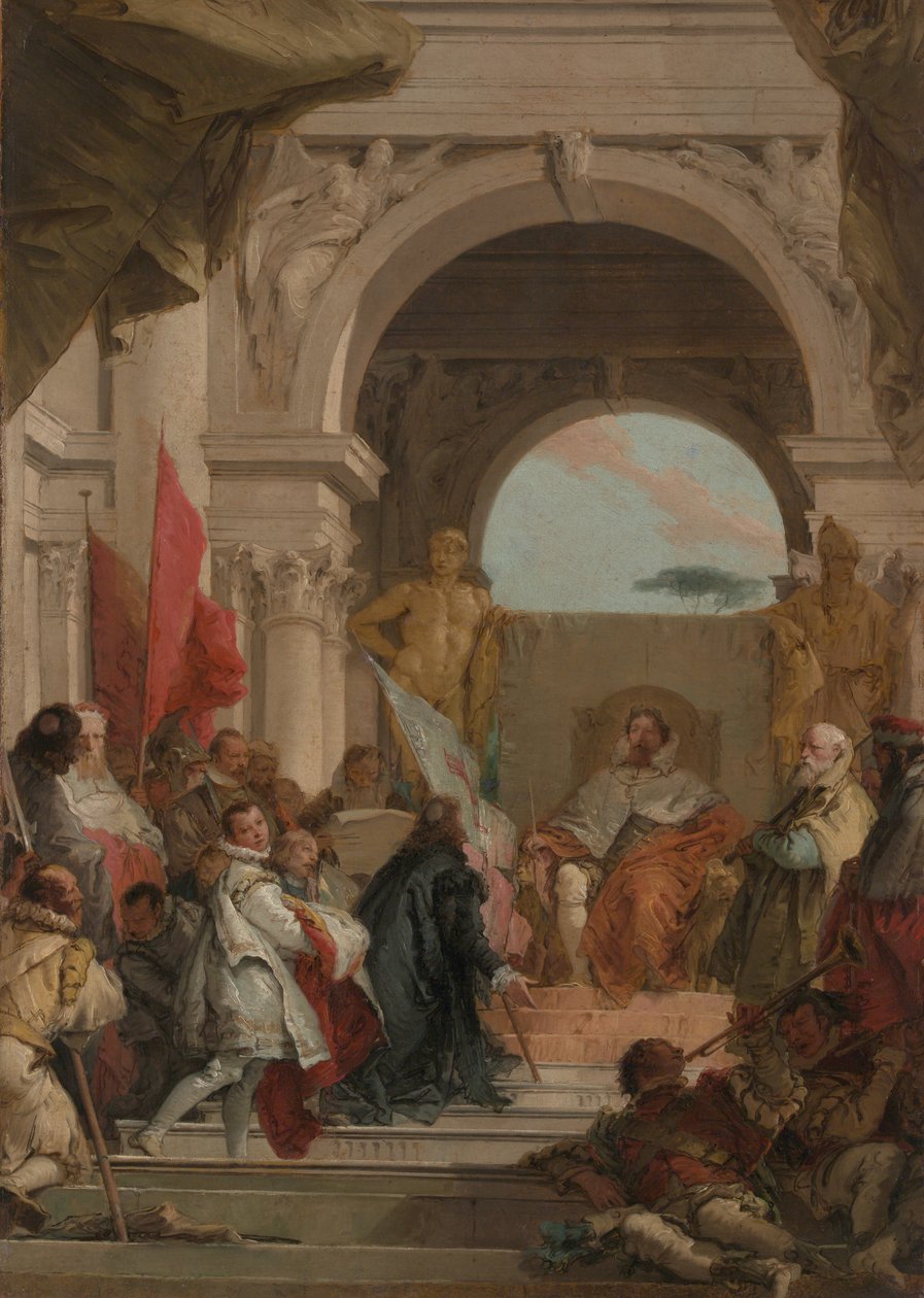 A investidura do bispo Harold como duque da Francônia, c.1751-52 de Giovanni Battista Tiepolo