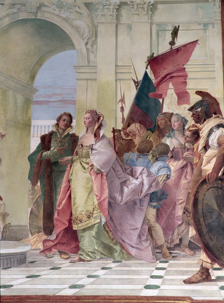 A magnanimidade de Scipio, detalhe de Giovanni Battista Tiepolo