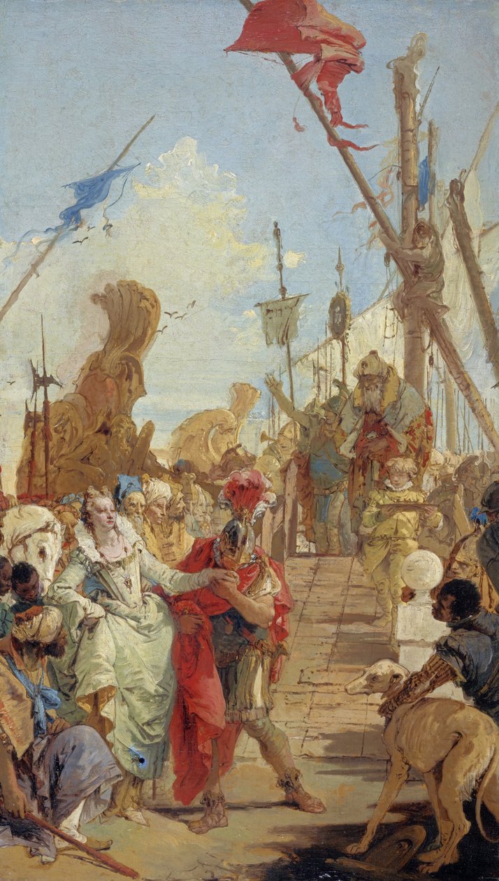 O encontro de António e Cleópatra de Giovanni Battista Tiepolo