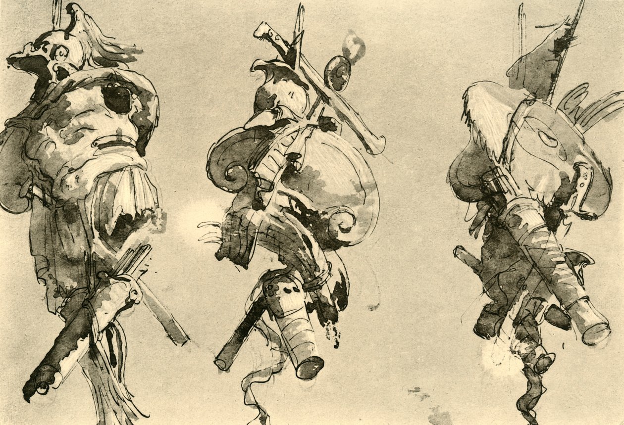 Três troféus, meados do século XVIII, 1928 de Giovanni Battista Tiepolo