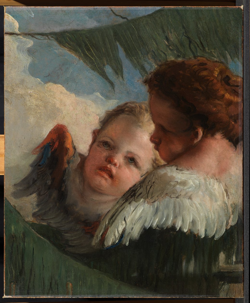 Duas cabeças de anjos de Giovanni Battista Tiepolo