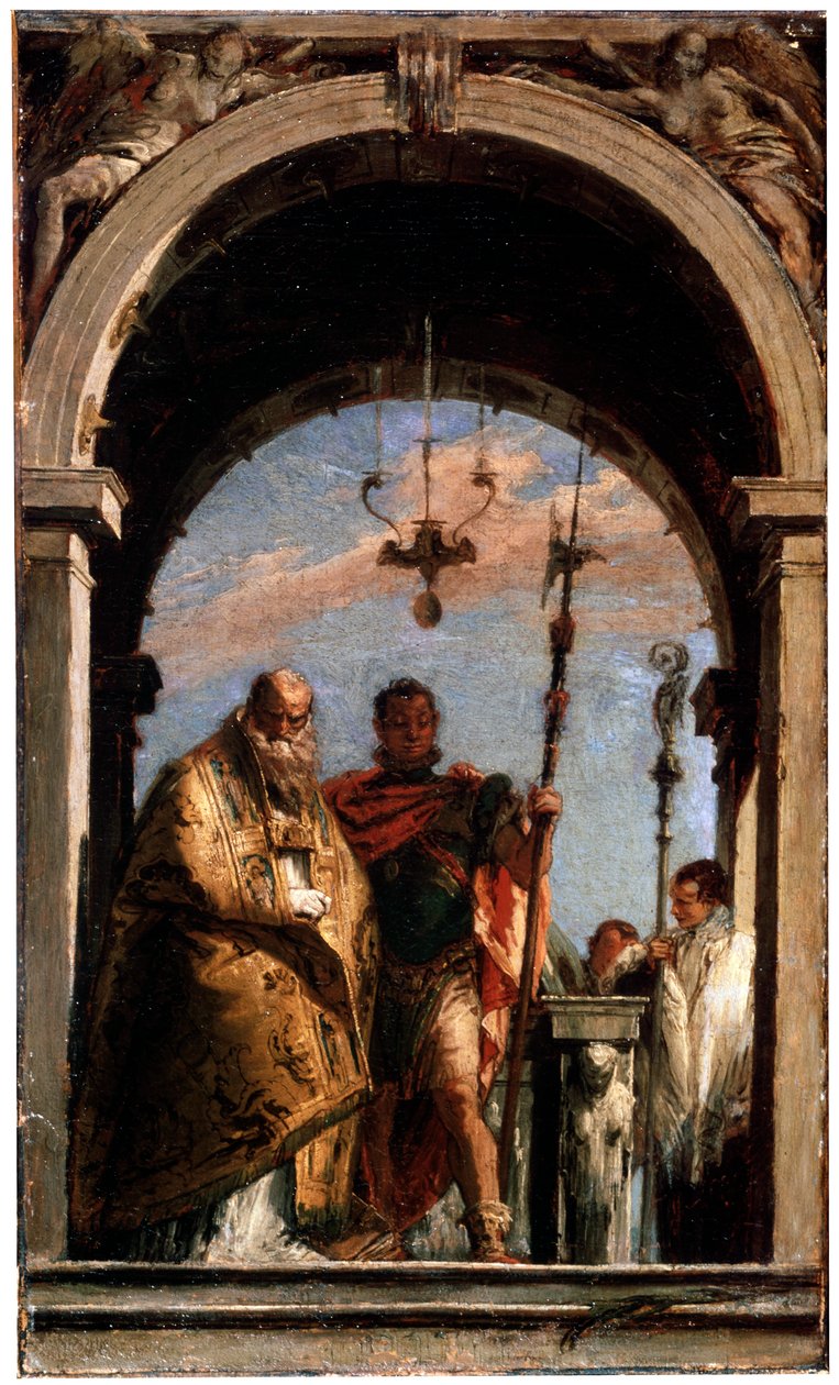 Dois Santos, 1740-1745. de Giovanni Battista Tiepolo