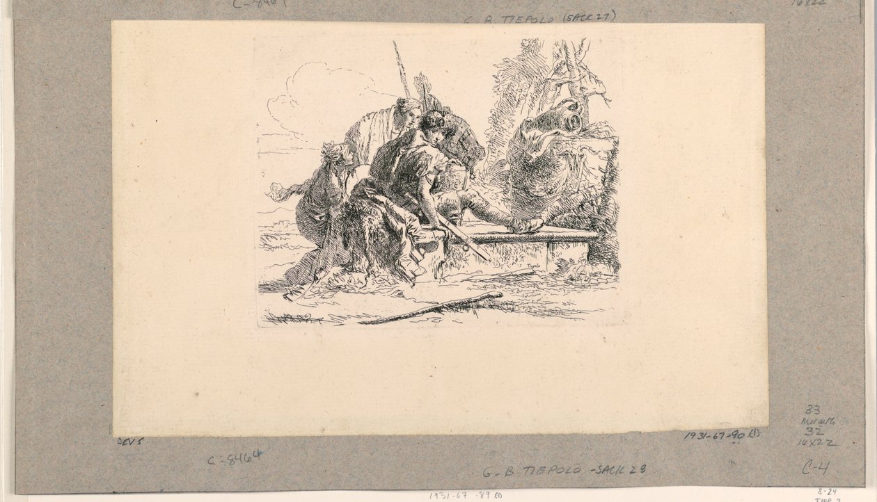 Dois soldados e duas mulheres, do Vari Capricci de Giovanni Battista Tiepolo