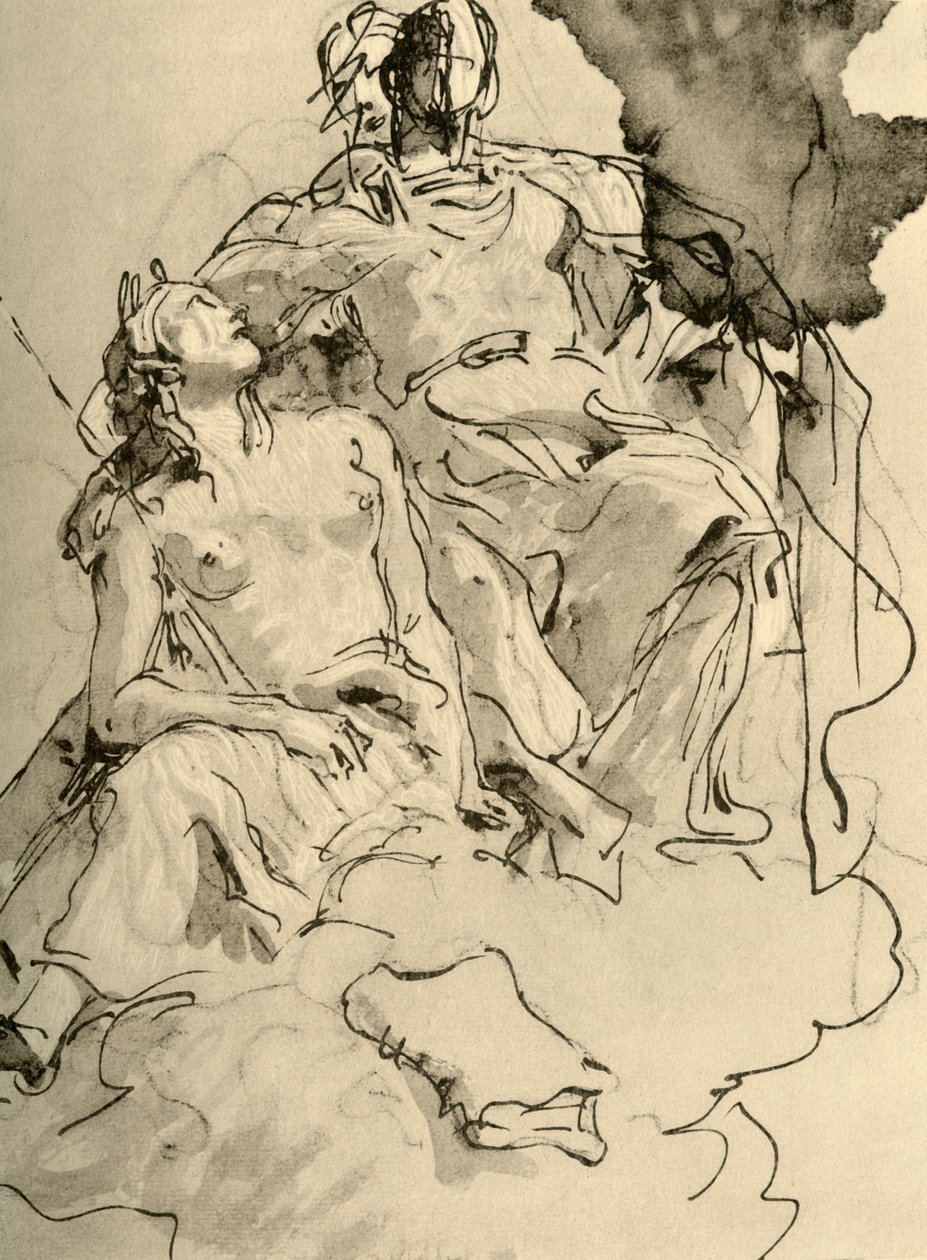 Duas mulheres, meados do século XVIII, 1928 de Giovanni Battista Tiepolo