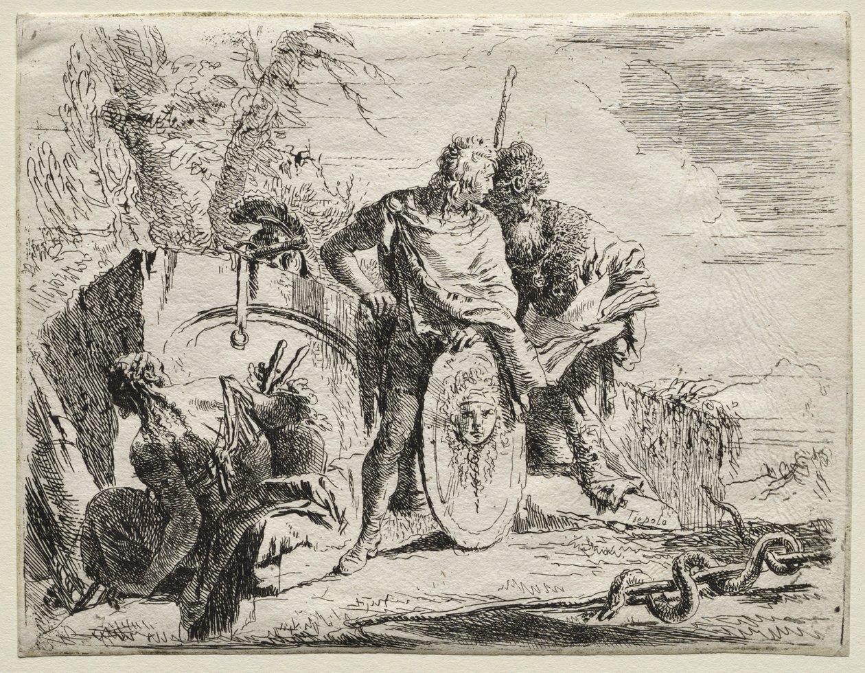 Vários Caprichos: O Astrólogo e o Jovem Soldado. de Giovanni Battista Tiepolo