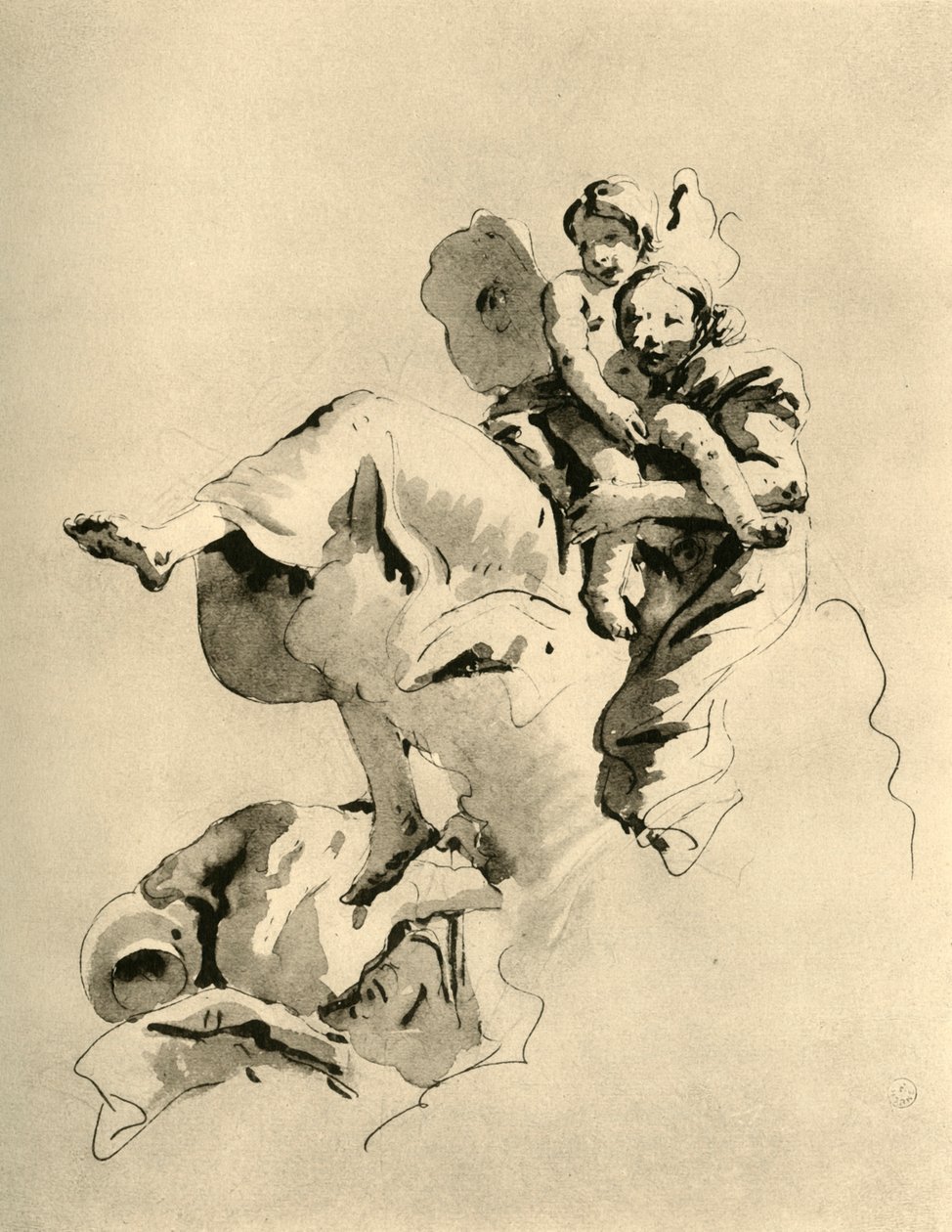 Vênus e Cupido, meados do século XVIII, 1928 de Giovanni Battista Tiepolo