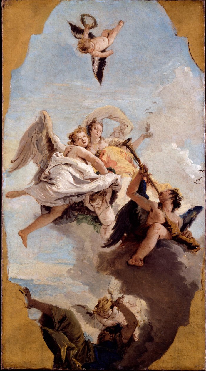 Tugend und Adel vertreiben die Unwissenheit de Giovanni Battista Tiepolo