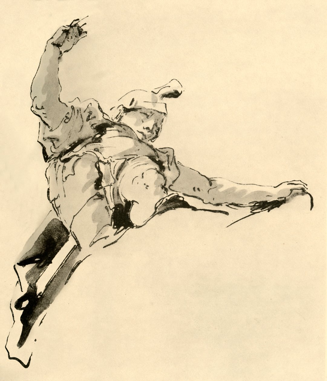 Guerreiro em pé nas nuvens, meados do século XVIII, 1928 de Giovanni Battista Tiepolo