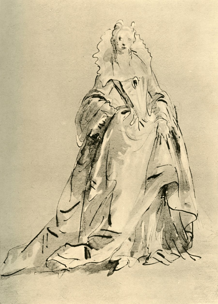 Jovem, meados do século XVIII 1928 de Giovanni Battista Tiepolo