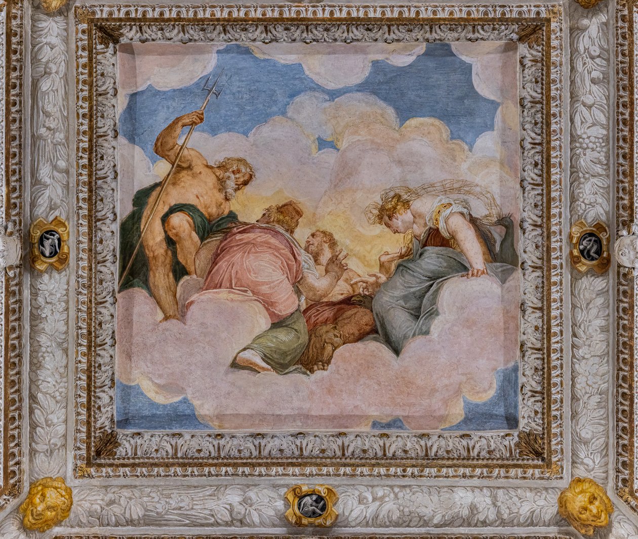 Tecto, Salão do Conselho de Deuses (fresco) de Giovanni Battista Zelotti