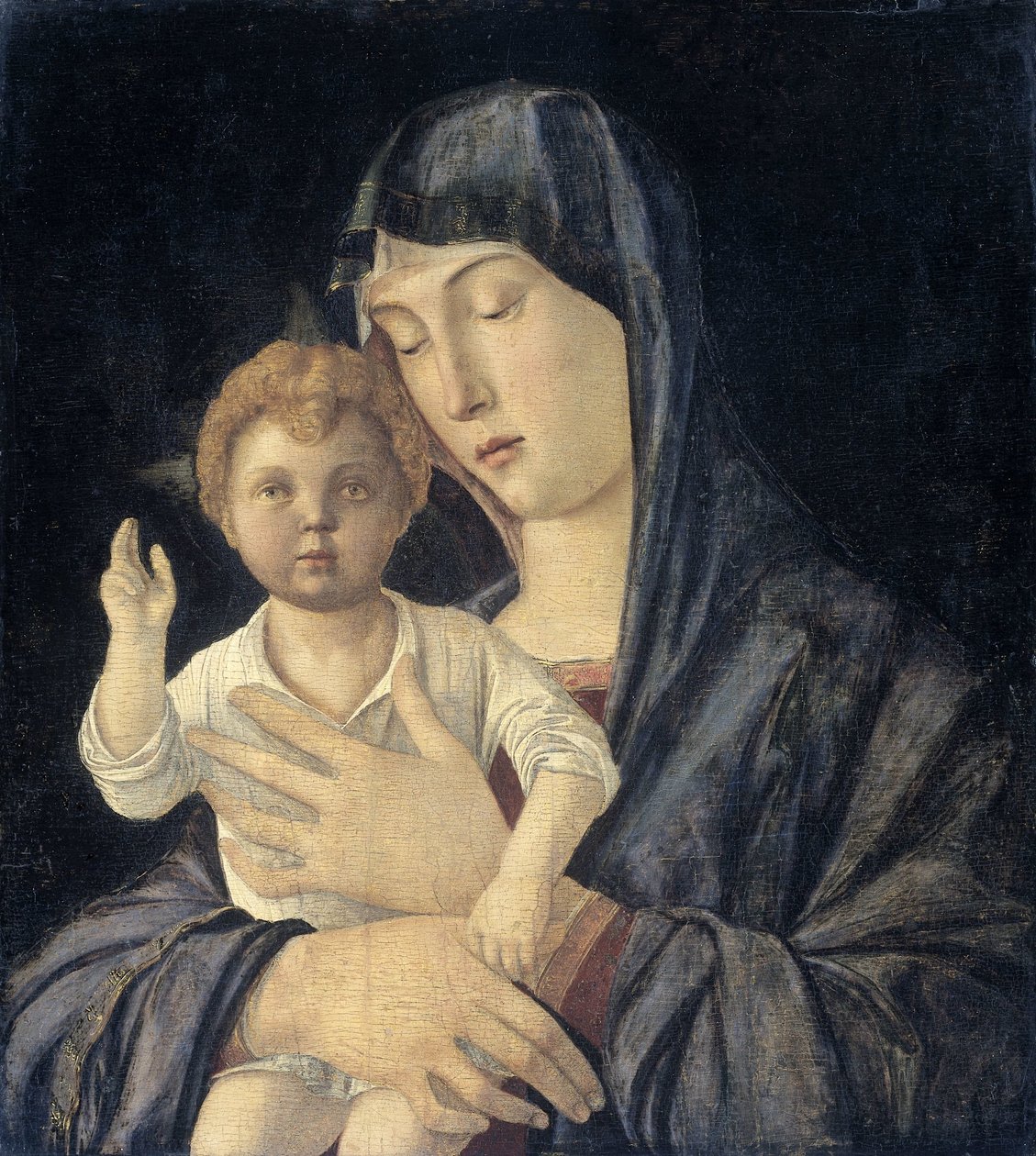 A Madonna e a Criança de Giovanni Bellini (attributed to)