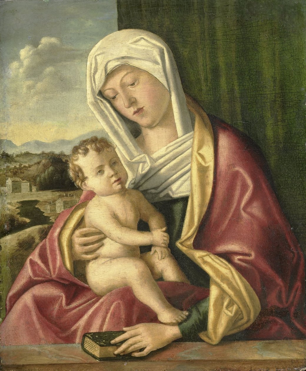 A Madonna e a Criança de Giovanni Bellini (school of)