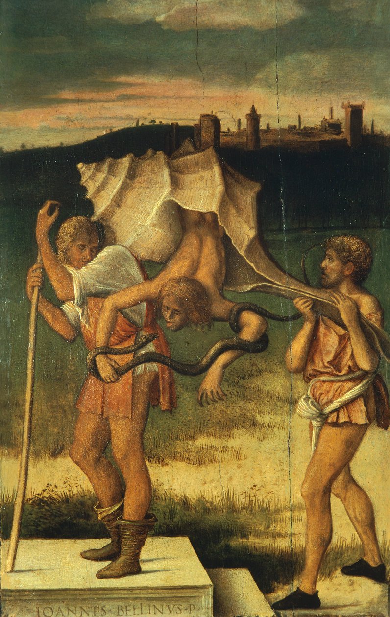 Fofoca maliciosa de alegoria (ou calúnia) de Giovanni Bellini