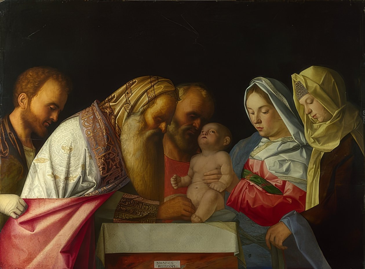 Circuncisão de Jesus. Por volta de 1500 de Giovanni Bellini