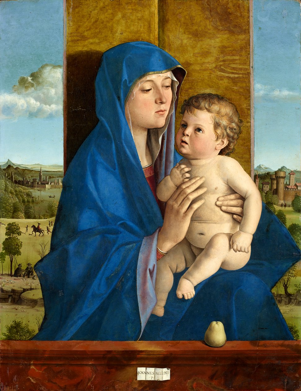 Italiano: Madonna col Bambino (Madonna di Alzano) Madonna com pera de Giovanni Bellini