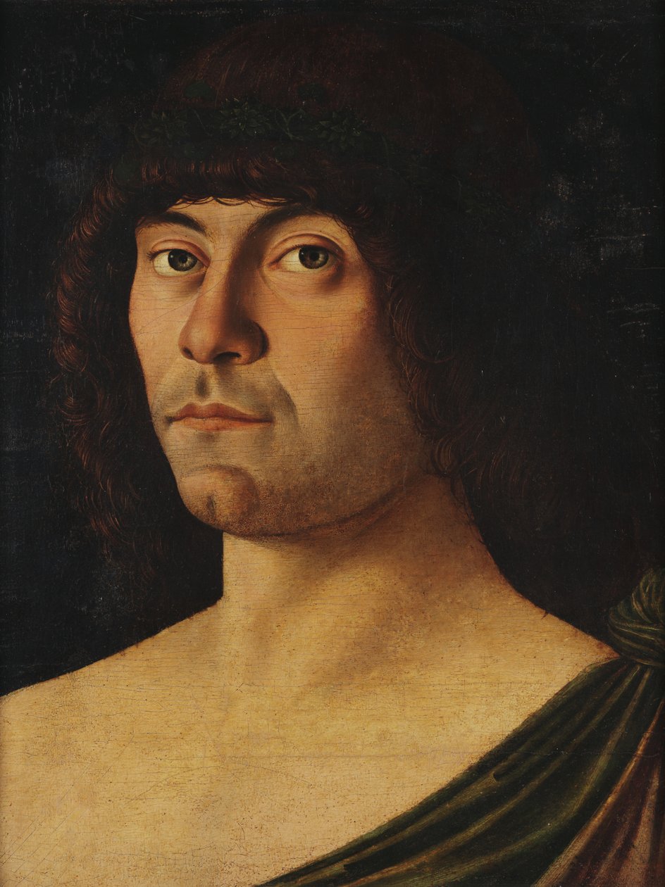 Italiano: Ritratto di un umanista - Portrait of a Poet Laureate The Poet Raffaele Zovenzoni de Giovanni Bellini