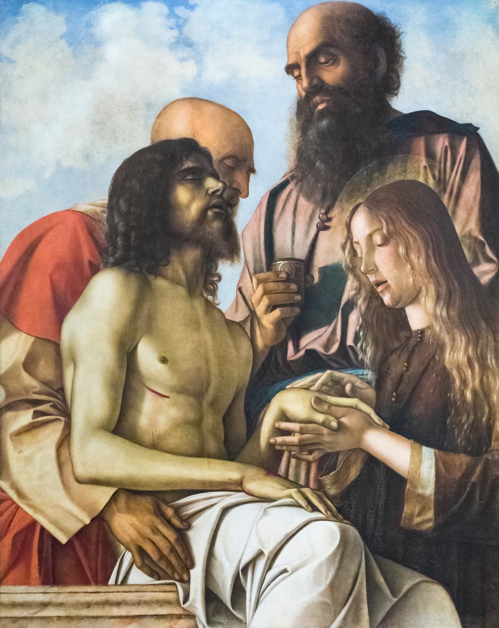 Lamento sobre o Cristo Morto, c.1473-76 (óleo sobre painel) de Giovanni Bellini