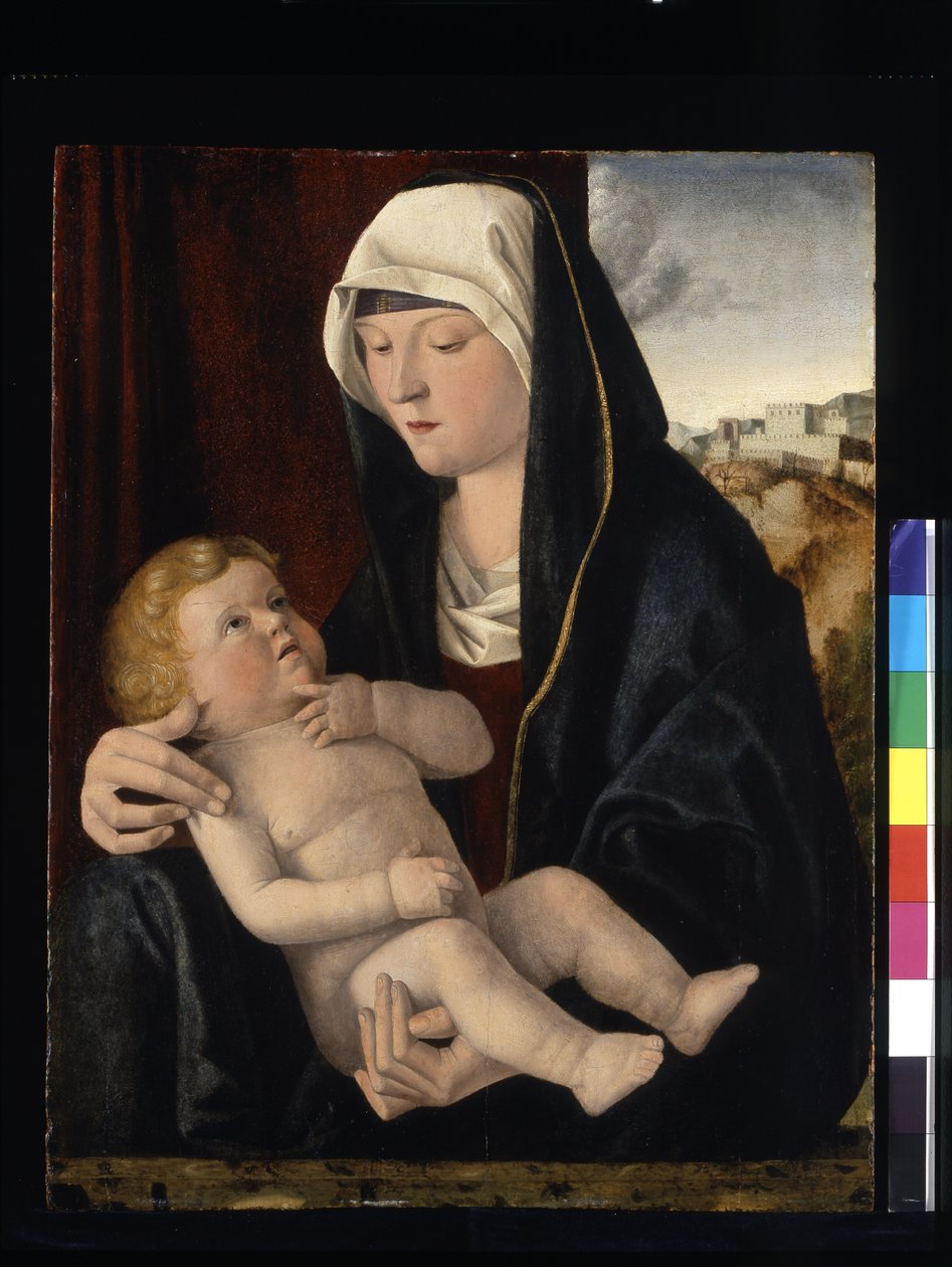 Madonna And Child (tempera e óleo sobre madeira) de Giovanni Bellini