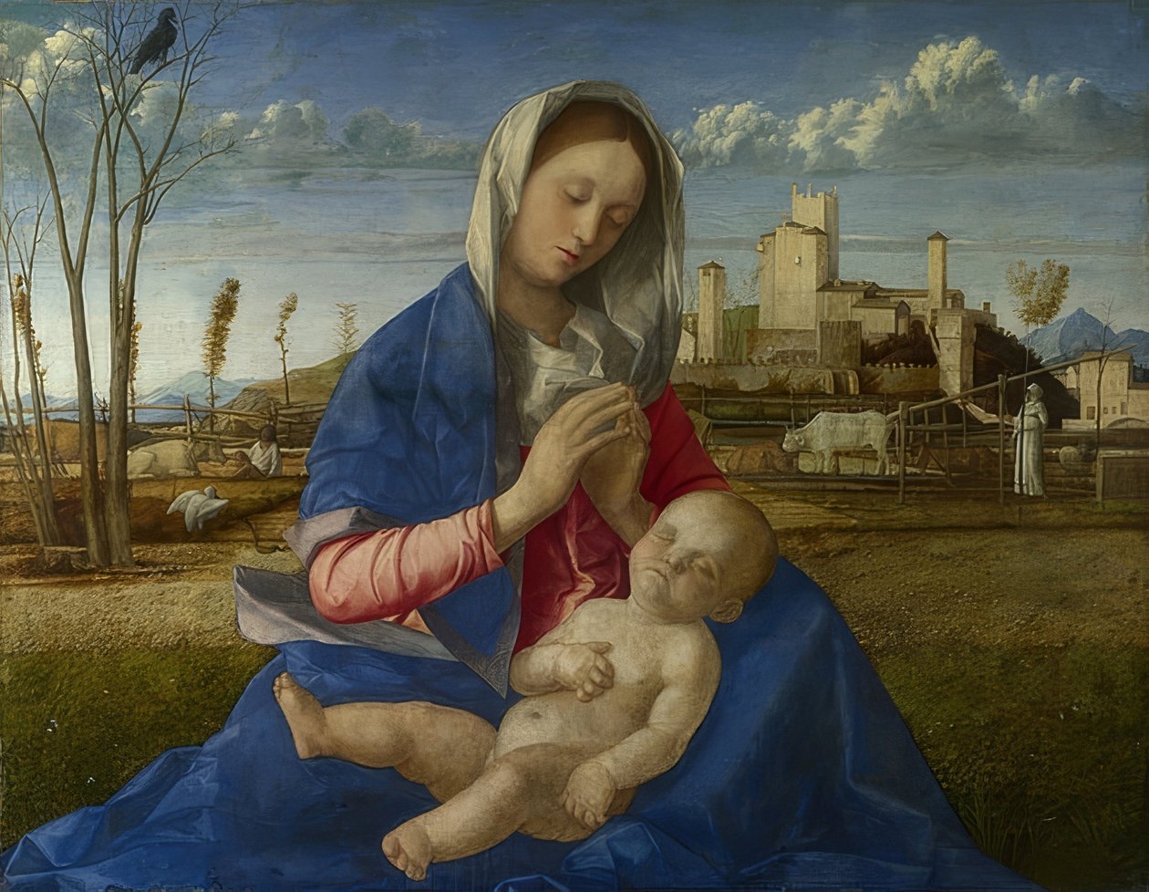 Madonna do campo. Por volta de 1500 de Giovanni Bellini