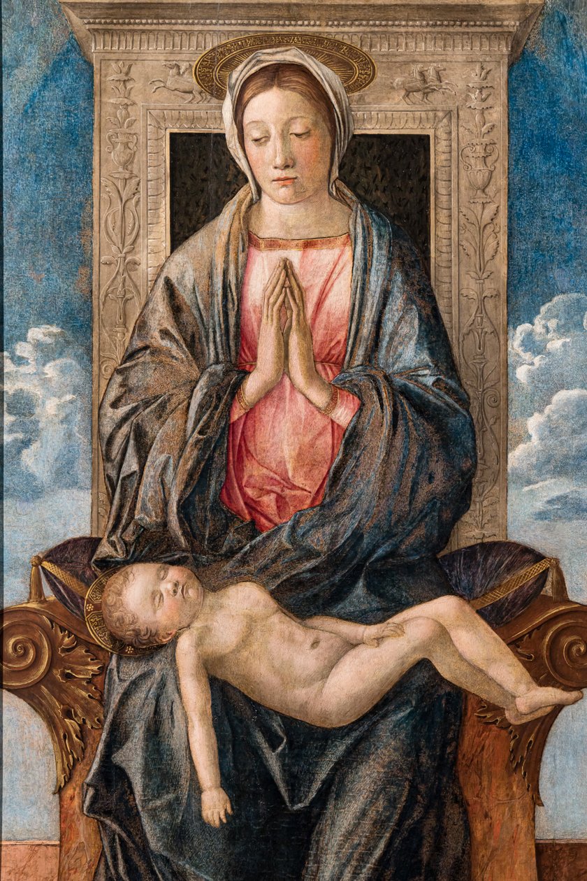 Madonna com bebé adormecido, de Giovanni bellini, c.1470. de Giovanni Bellini