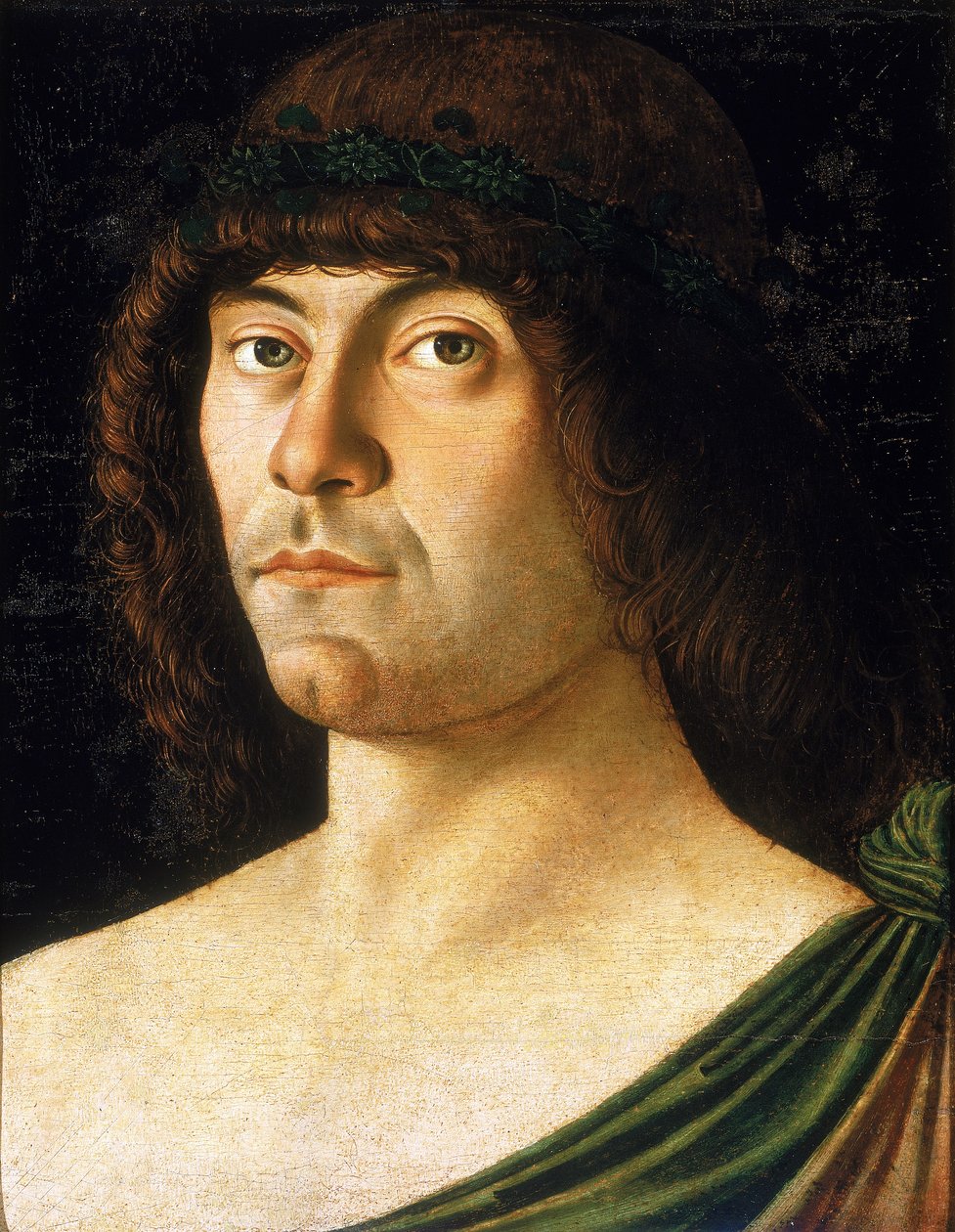 Retrato, de, um, homem não identificado de Giovanni Bellini
