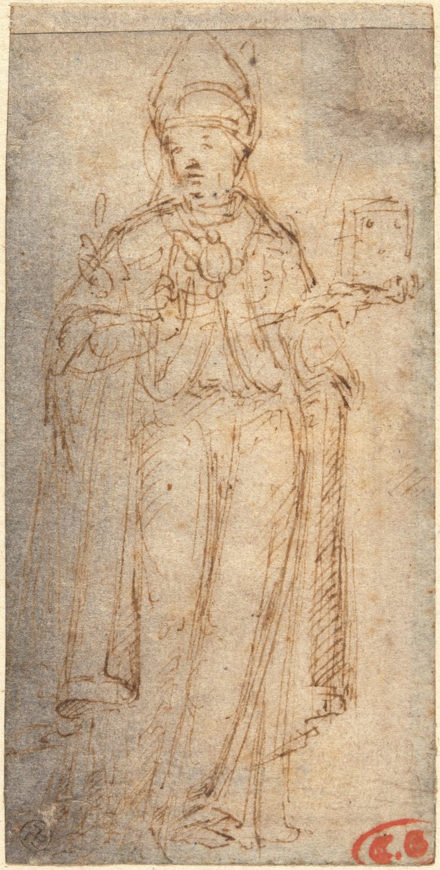 Saint Louis de Toulouse segurando um livro de Giovanni Bellini
