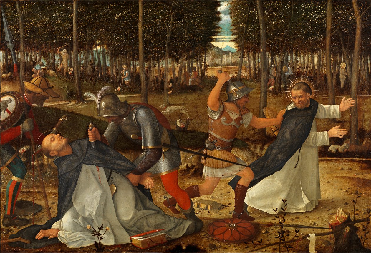 O Assassinato de São Pedro Mártir, c.1509 de Giovanni Bellini