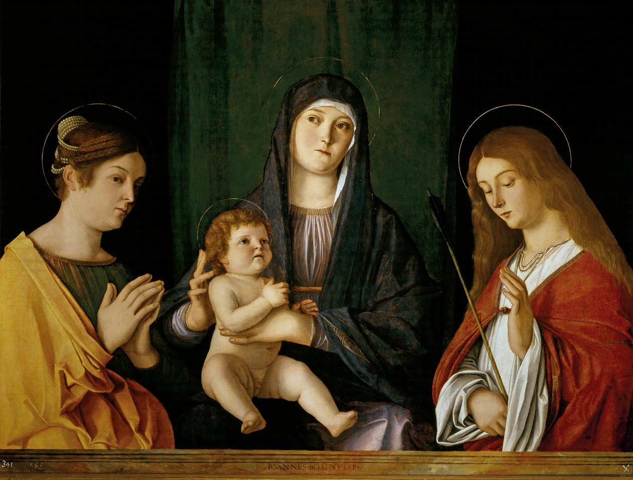 A Virgem e o Menino entre dois santos de Giovanni Bellini