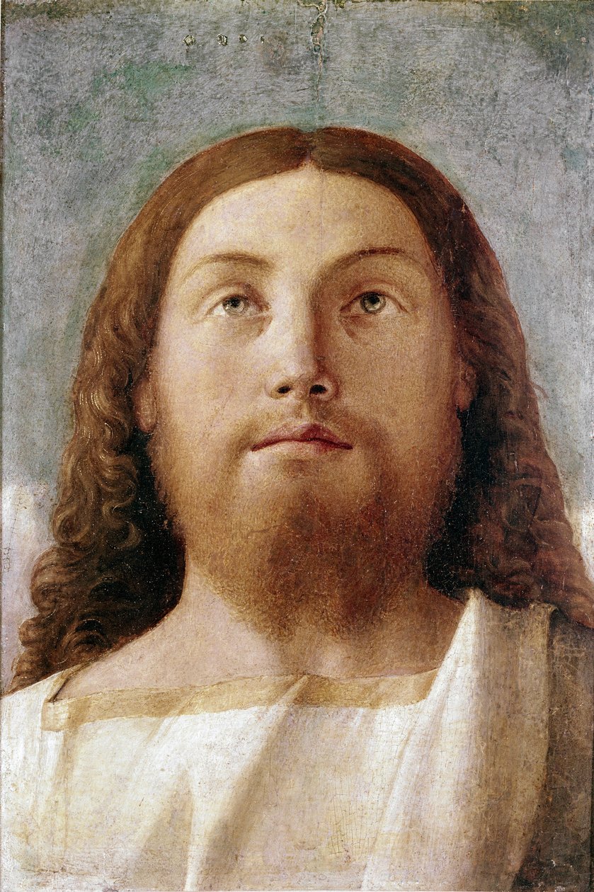 O redentor. Detalhe (tempera no painel de Giovanni Bellini