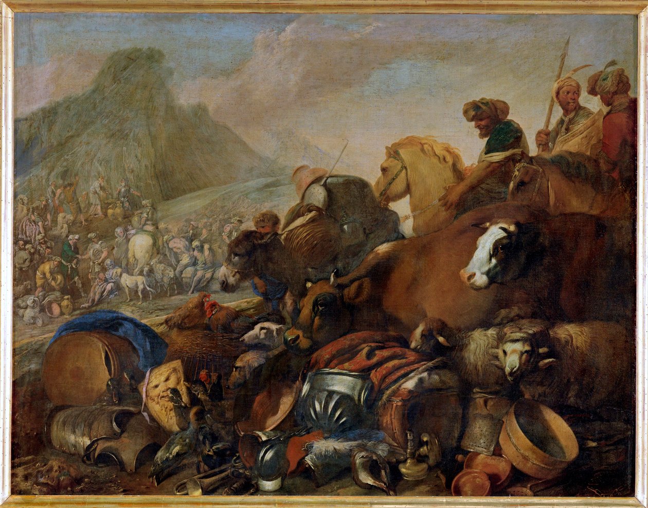 O encontro de Abraão e Melquisedeque - O encontro de Abraão e Melquisedeque ... de Giovanni Benedetto (1609 64) Castiglione